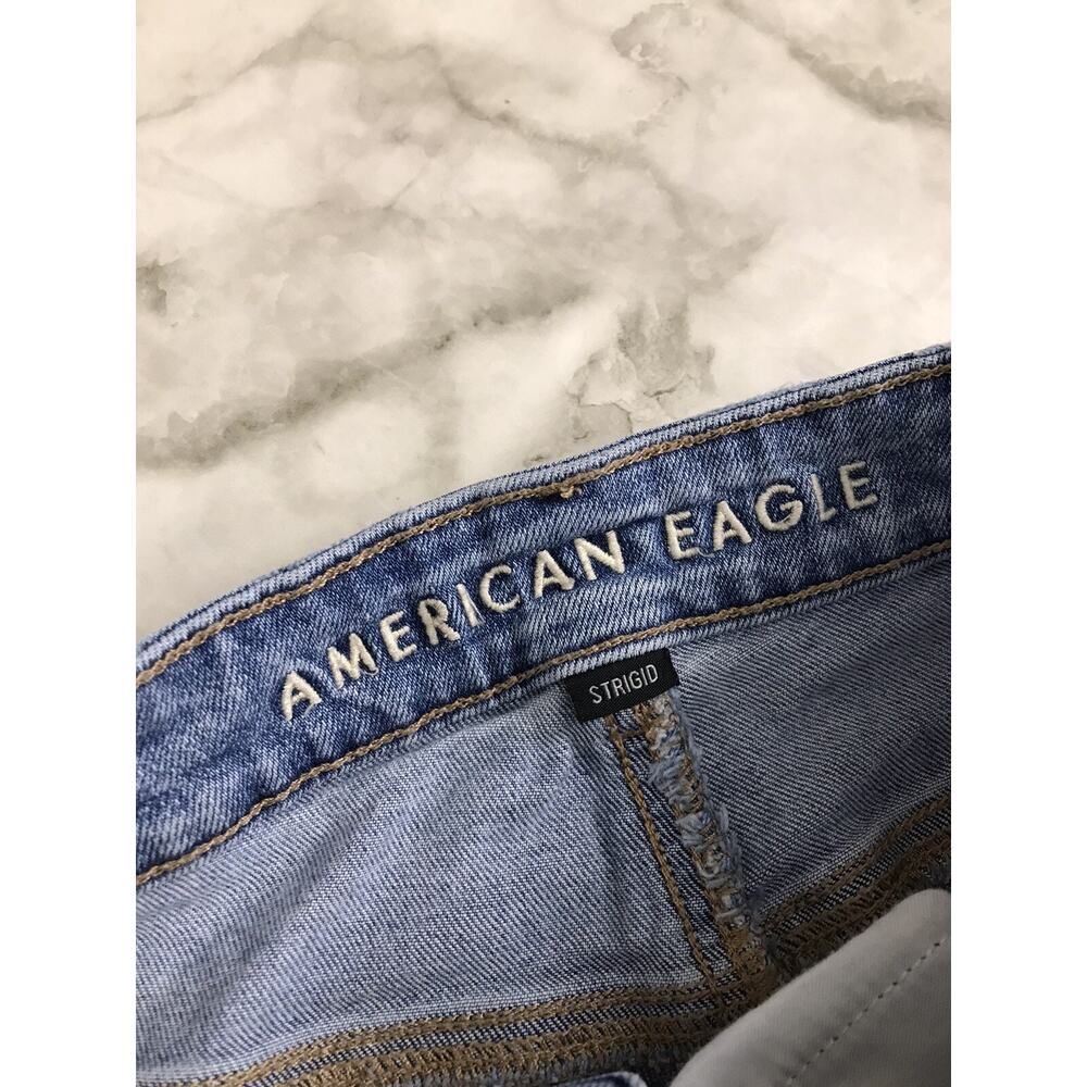 Amerian Eagle High Waisted Mom Strigid Floral Patchwork Jeans 4 regular Distres - Picture 10 of 12